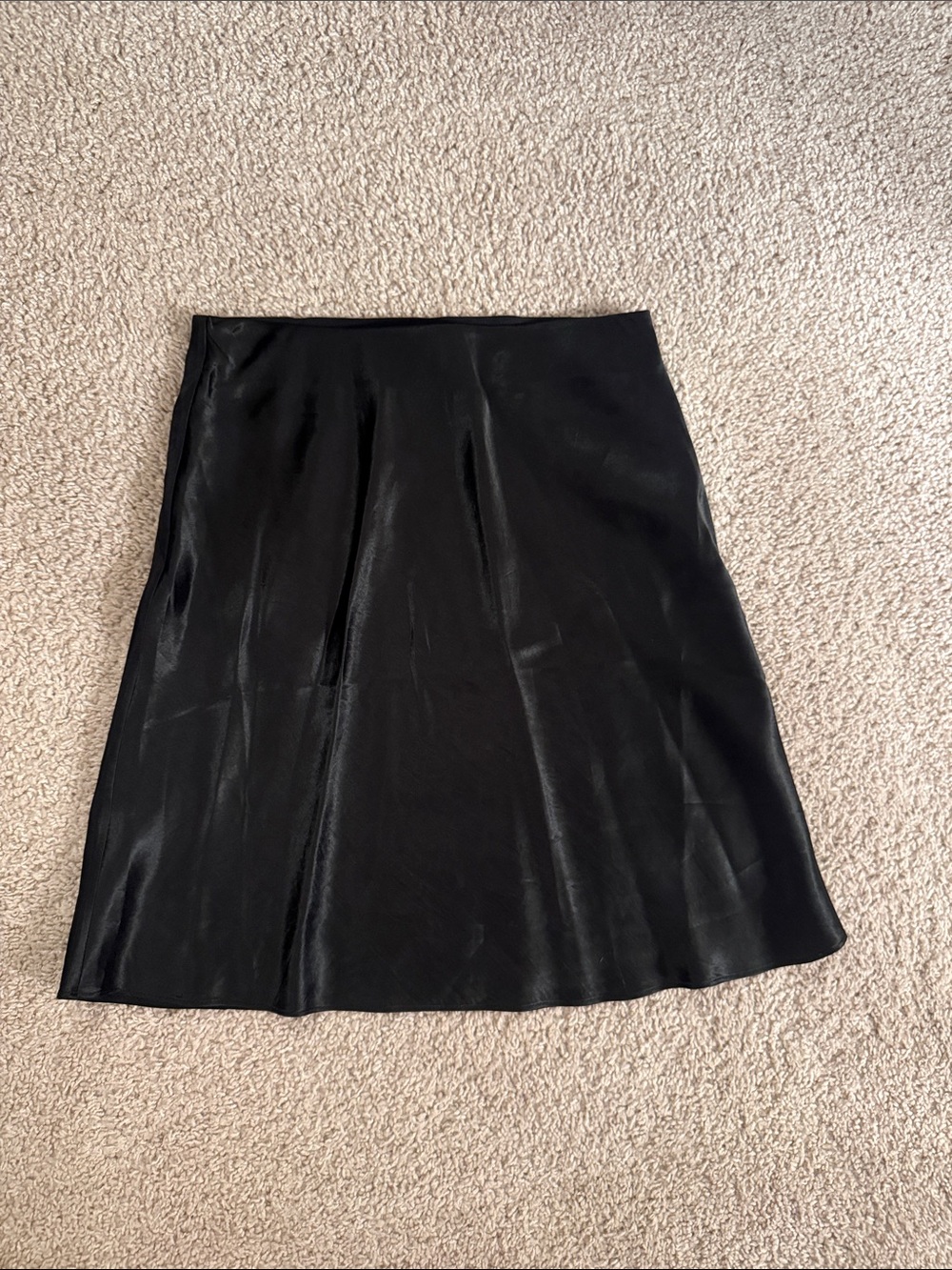 Babaton Black Acetate A-Line Skirt